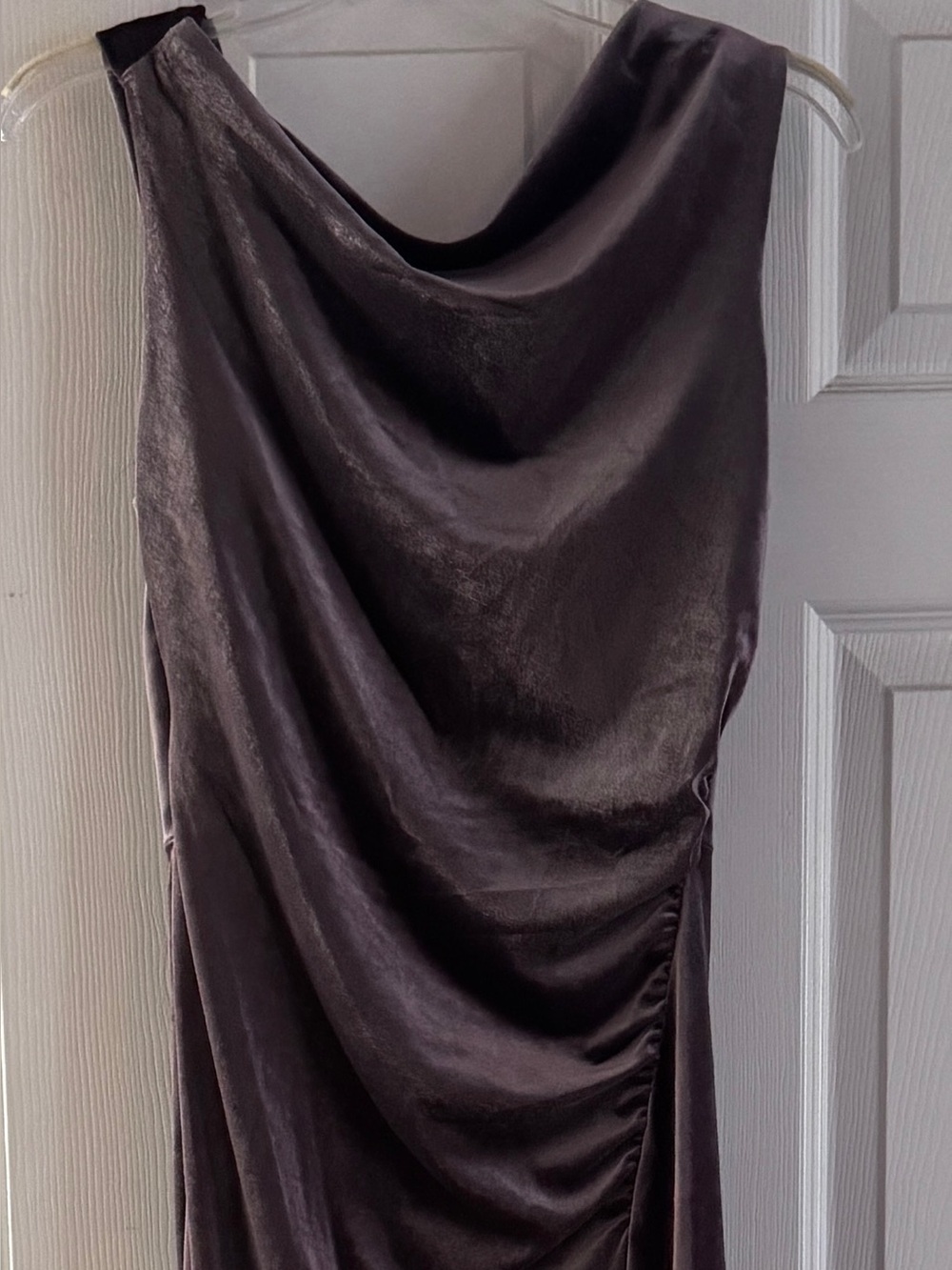Taylor Velvet Cowl Maxi Dress in Plum